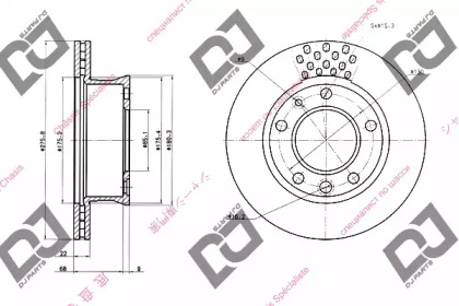 Тормозной диск DJ PARTS BD1485